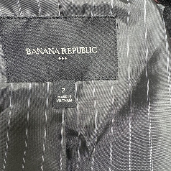 jacket blazer BANANA REPUBLIC XS/S cropped plaid wool blend classic boho indie - Picture 12 of 15